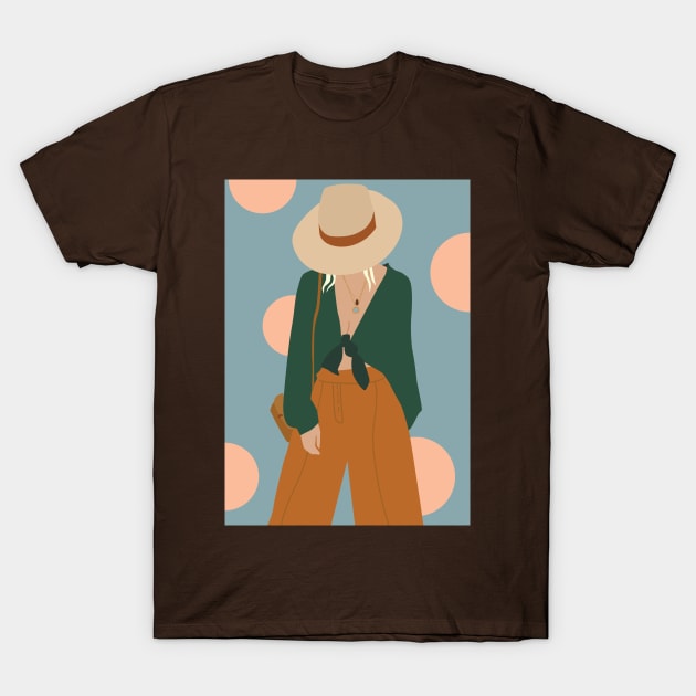 Summer girl with hat T-Shirt by JunkyDotCom